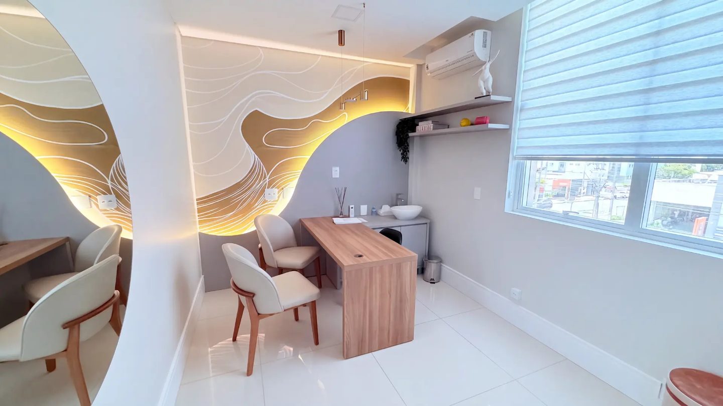 Sala de consulta do consultório de nutrição em Toledo